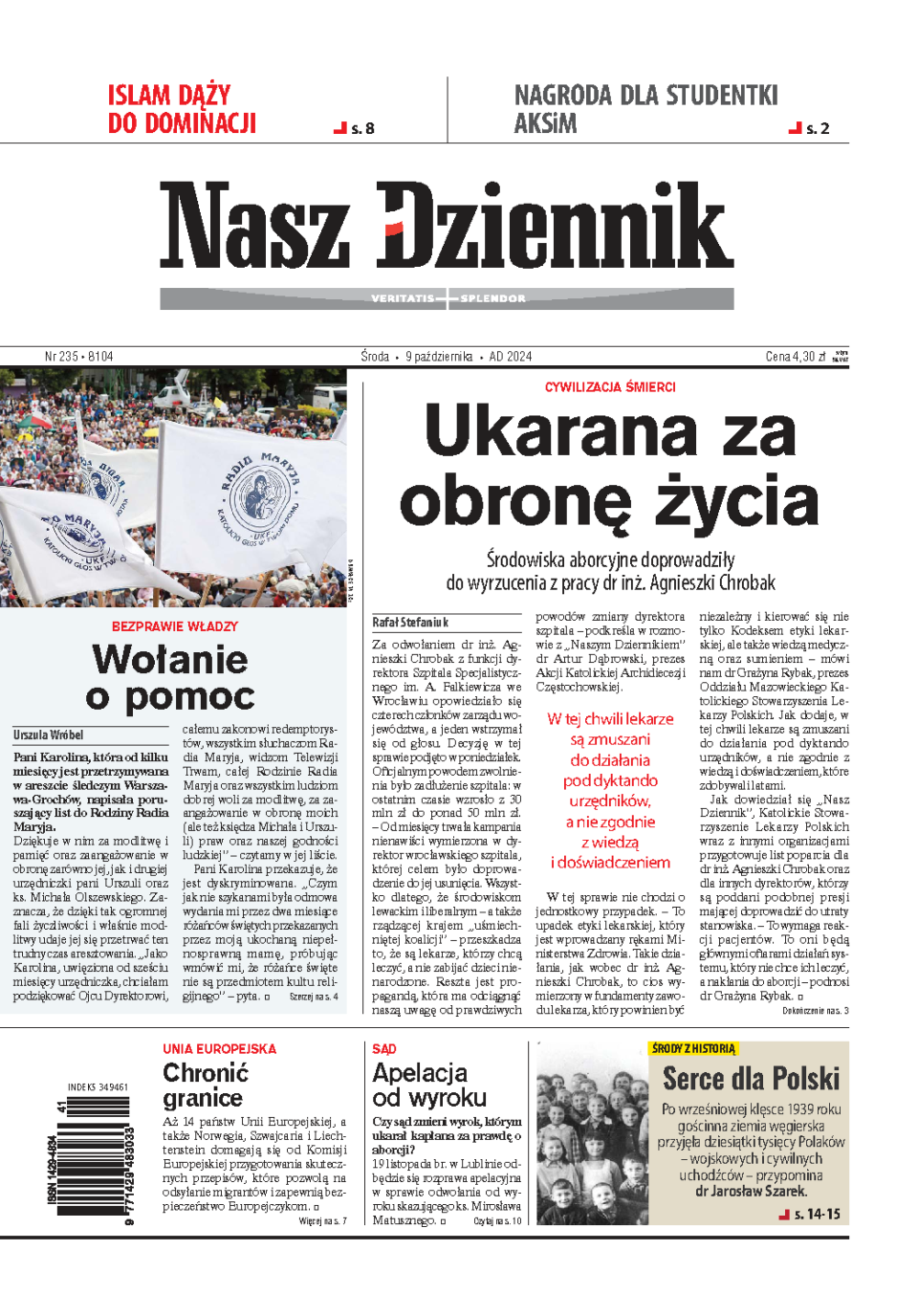 Nasz Dziennik z dnia 09.10.2024 wydanie PDF