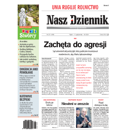 Nasz Dziennik z dnia 11.10.2024 wydanie PDF