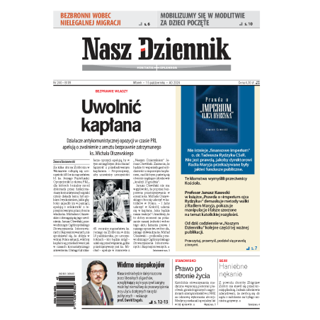 Nasz Dziennik z dnia 15.10.2024 wydanie PDF