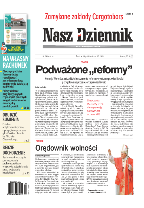 Nasz Dziennik z dnia 16.10.2024 wydanie PDF