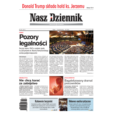 Nasz Dziennik z dnia 18.10.2024 wydanie PDF
