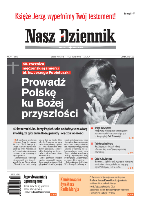 Nasz Dziennik z dnia 19.10.2024 wydanie PDF