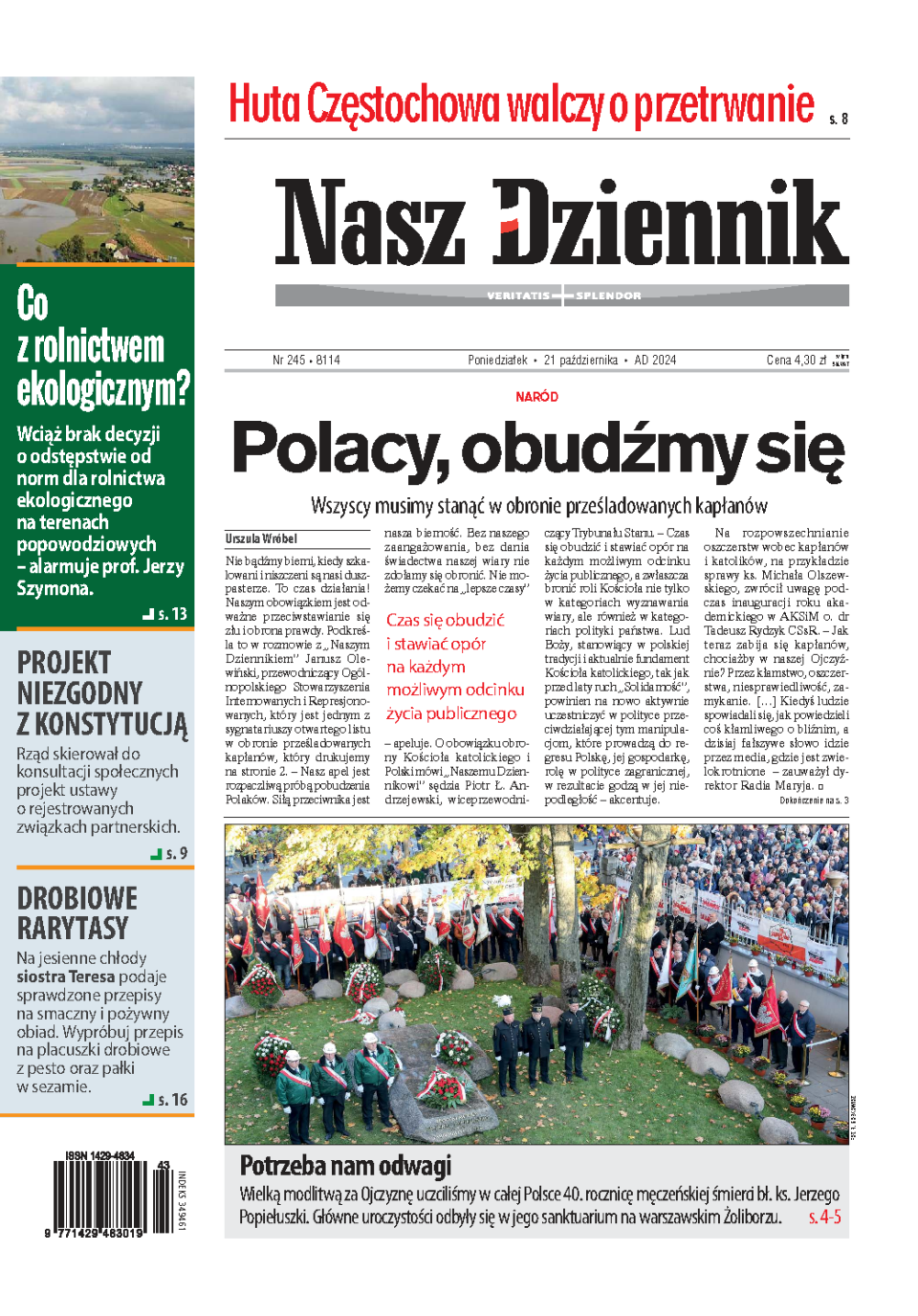Nasz Dziennik z dnia 21.10.2024 wydanie PDF