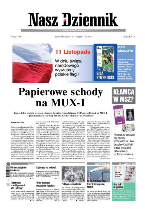 Nasz Dziennik z dnia 09.11.2013 wydanie PDF