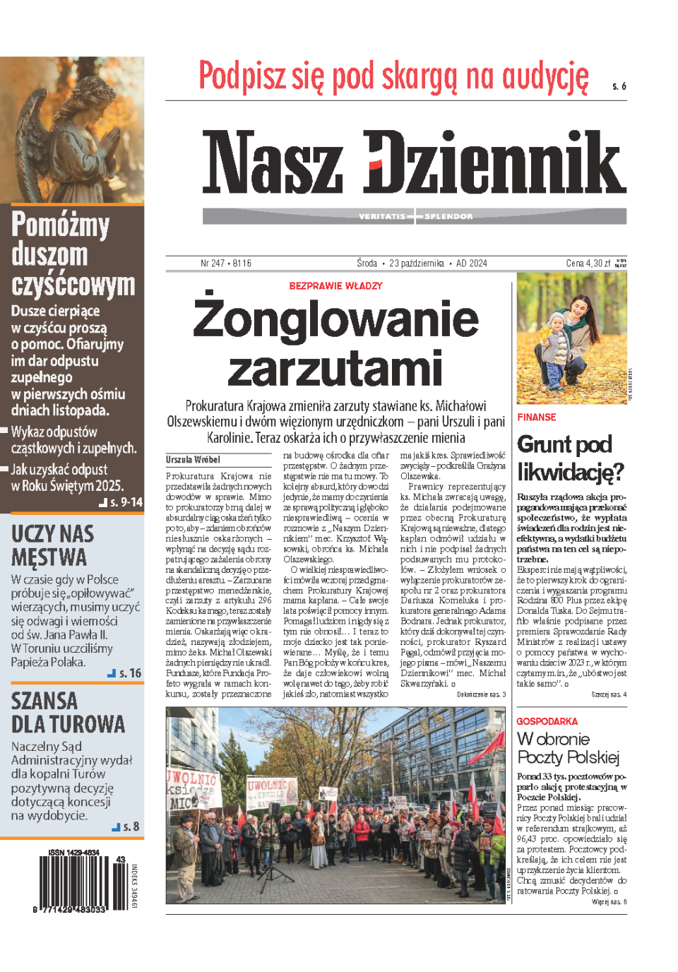 Nasz Dziennik z dnia 23.10.2024 wydanie PDF