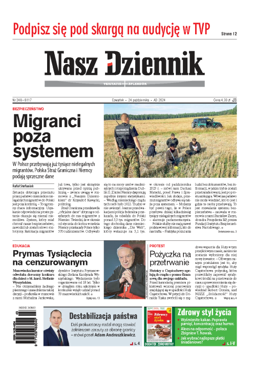 Nasz Dziennik z dnia 24.10.2024 wydanie PDF