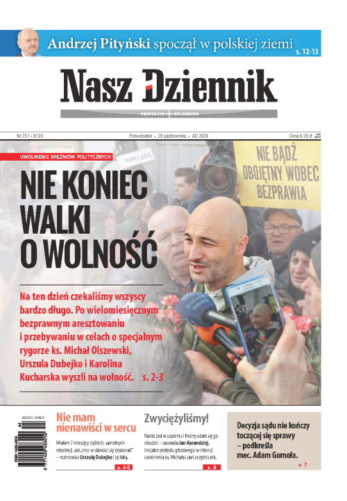 Nasz Dziennik z dnia 28.10.2024 wydanie PDF
