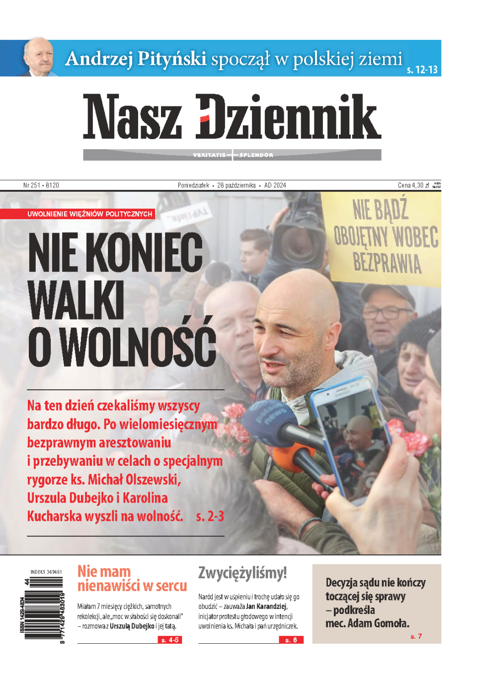 Nasz Dziennik z dnia 28.10.2024 wydanie PDF