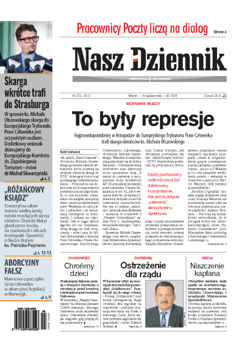 Nasz Dziennik z dnia 29.10.2024 wydanie PDF