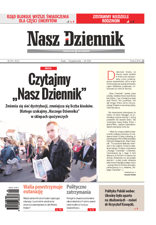 Nasz Dziennik z dnia 30.10.2024 wydanie PDF