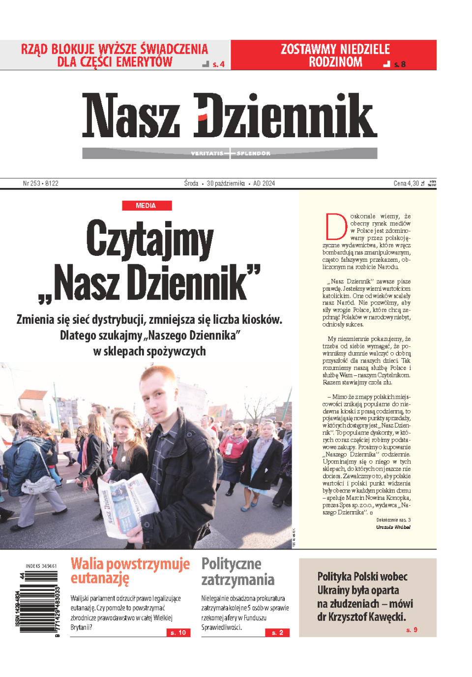 Nasz Dziennik z dnia 30.10.2024 wydanie PDF