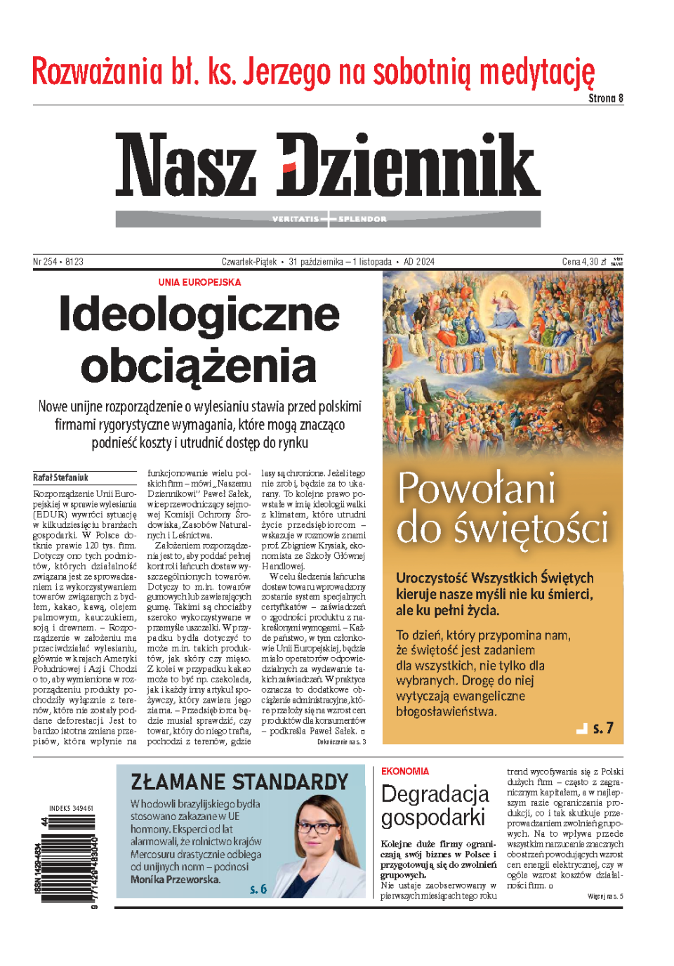 Nasz Dziennik z dnia 31.10.2024 wydanie PDF