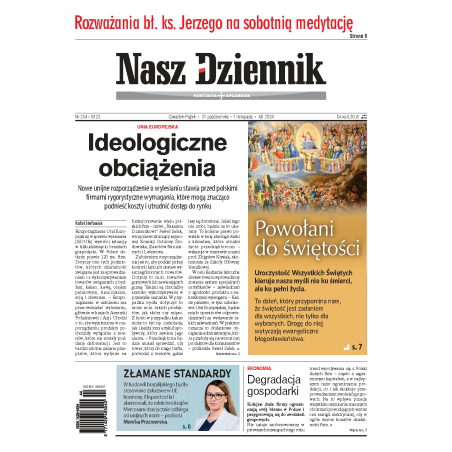 Nasz Dziennik z dnia 31.10.2024 wydanie PDF