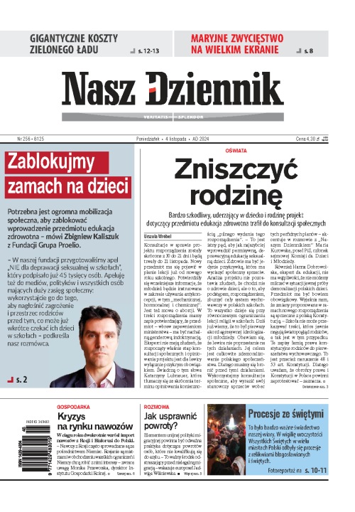 Nasz Dziennik z dnia 04.11.2024 wydanie PDF