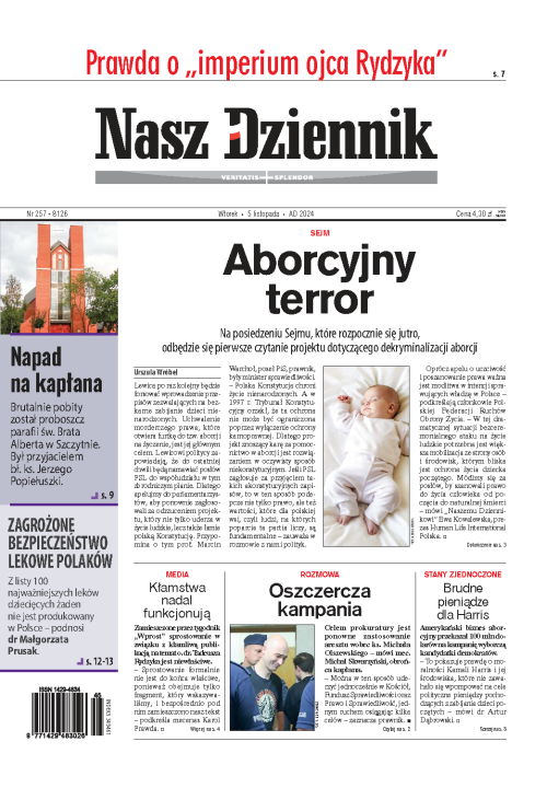 Nasz Dziennik z dnia 05.11.2024 wydanie PDF
