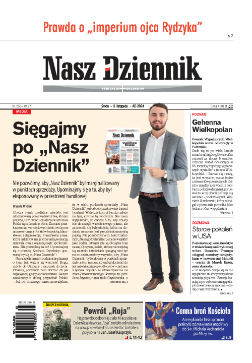 Nasz Dziennik z dnia 06.11.2024 wydanie PDF