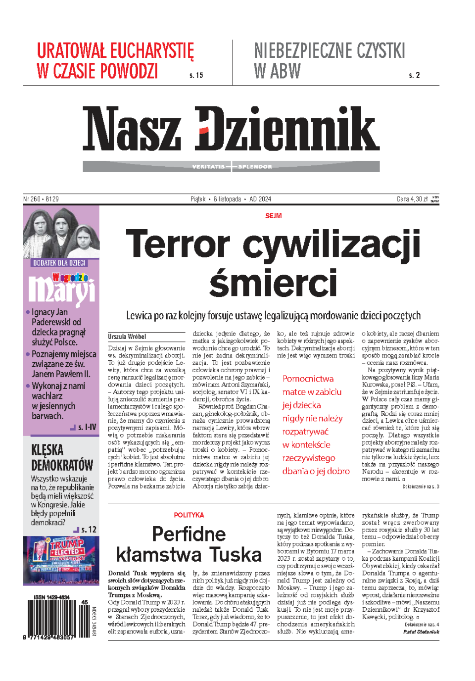 Nasz Dziennik z dnia 08.11.2024 wydanie PDF