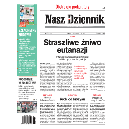 Nasz Dziennik z dnia 14.11.2024 wydanie PDF