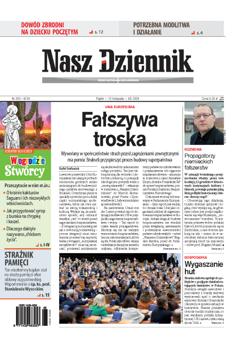 Nasz Dziennik z dnia 15.11.2024 wydanie PDF