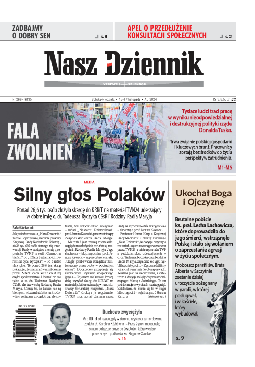 Nasz Dziennik z dnia 16.11.2024 wydanie PDF