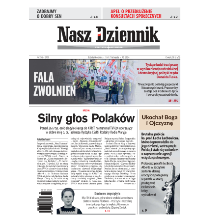 Nasz Dziennik z dnia 16.11.2024 wydanie PDF