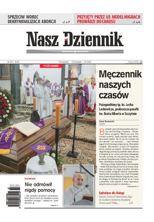 Nasz Dziennik z dnia 18.11.2024 wydanie PDF
