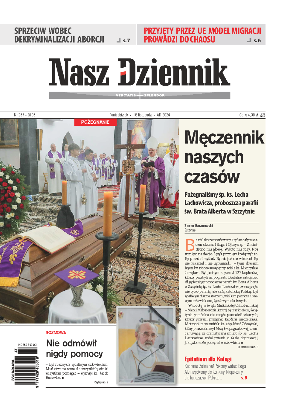 Nasz Dziennik z dnia 18.11.2024 wydanie PDF