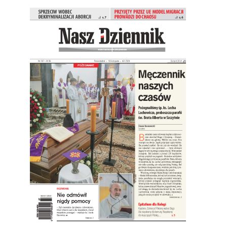 Nasz Dziennik z dnia 18.11.2024 wydanie PDF
