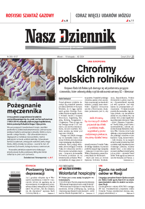 Nasz Dziennik z dnia 19.11.2024 wydanie PDF