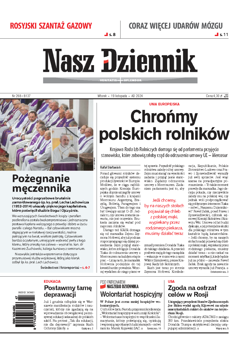 Nasz Dziennik z dnia 19.11.2024 wydanie PDF