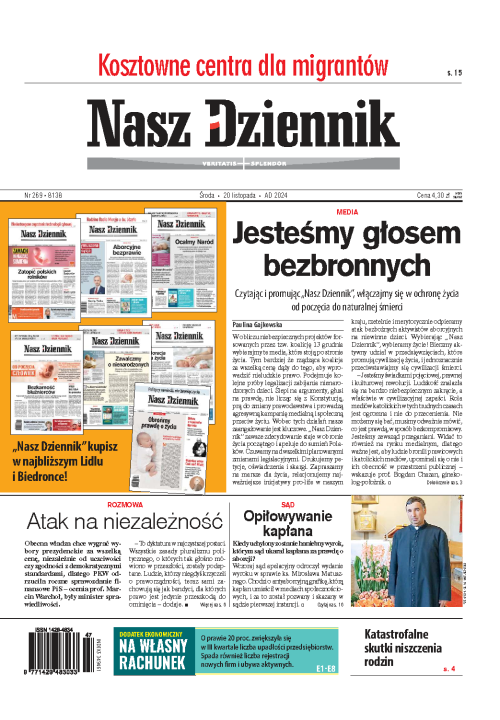 Nasz Dziennik z dnia 20.11.2024 wydanie PDF