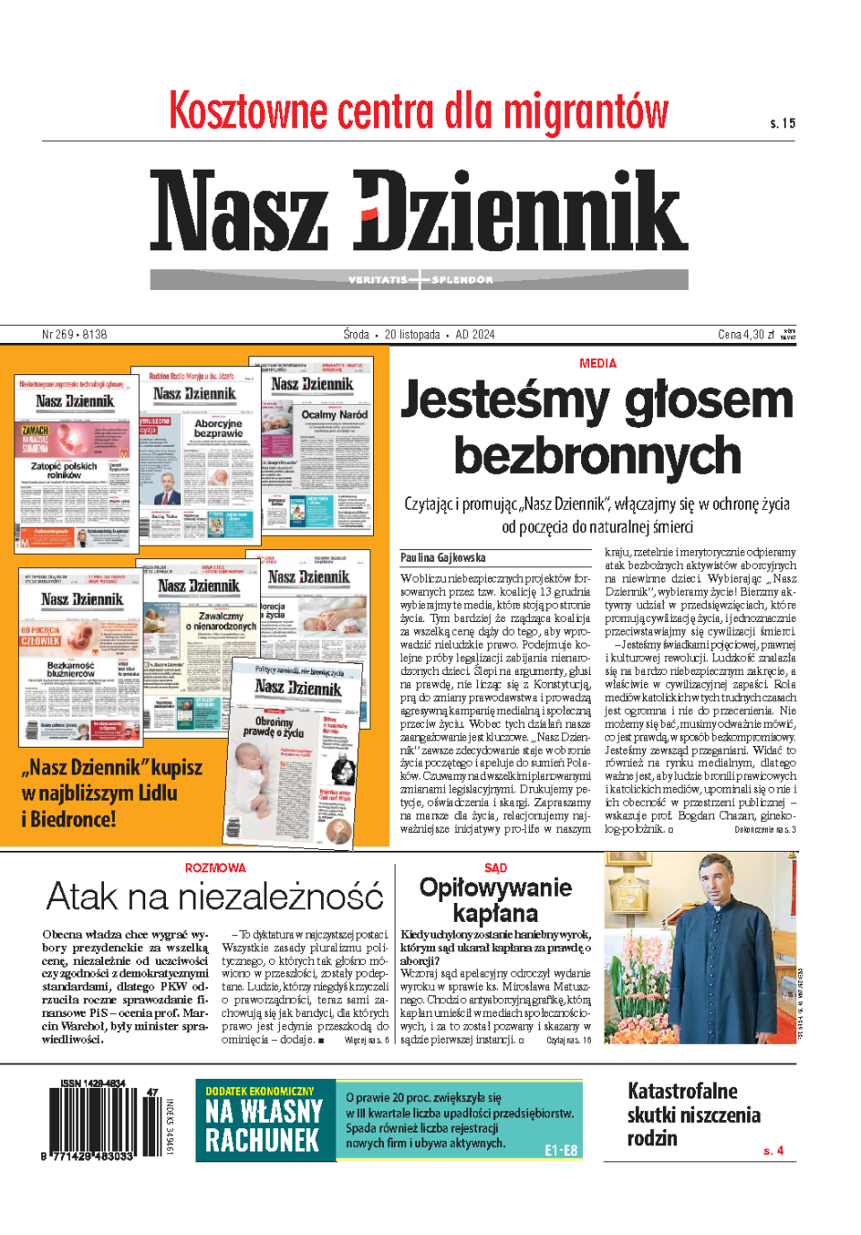 Nasz Dziennik z dnia 20.11.2024 wydanie PDF