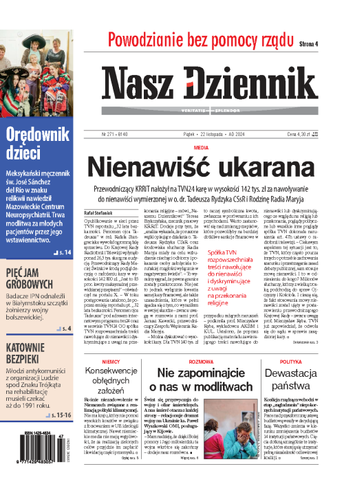 Nasz Dziennik z dnia 22.11.2024 wydanie PDF
