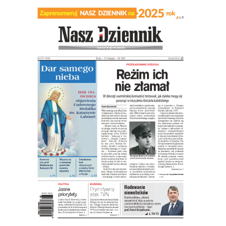 Nasz Dziennik z dnia 27.11.2024 wydanie PDF