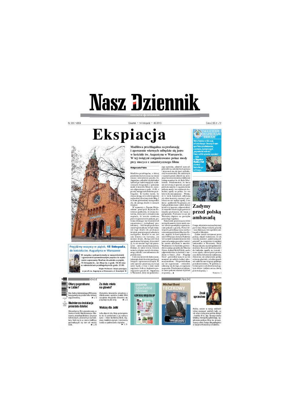 Nasz Dziennik z dnia 14.11.2013 wydanie PDF