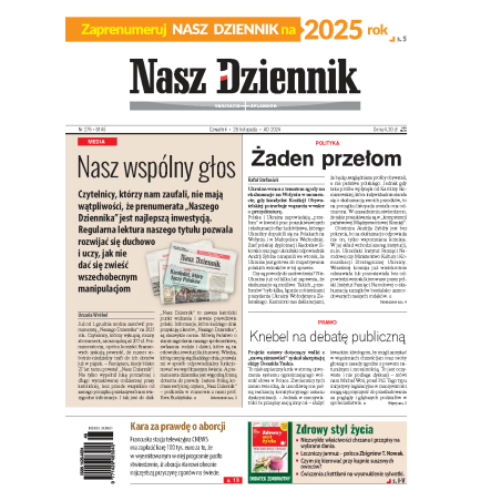 Nasz Dziennik z dnia 28.11.2024 wydanie PDF