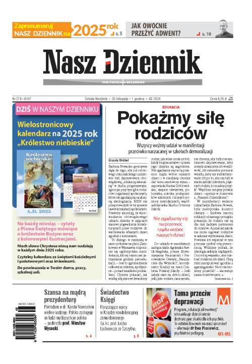 Nasz Dziennik z dnia 30.11.2024 wydanie PDF