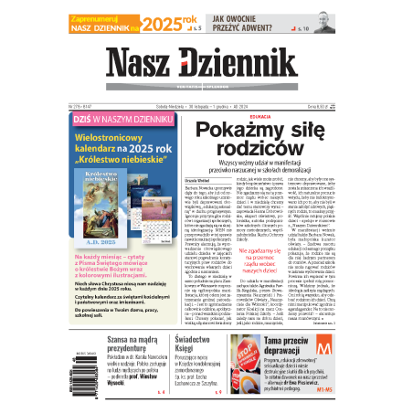 Nasz Dziennik z dnia 30.11.2024 wydanie PDF