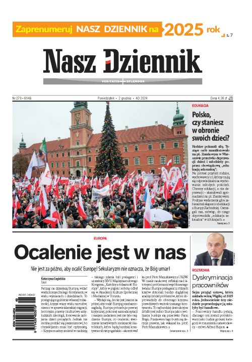 Nasz Dziennik z dnia 02.12.2024 wydanie PDF