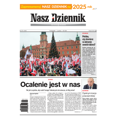 Nasz Dziennik z dnia 02.12.2024 wydanie PDF