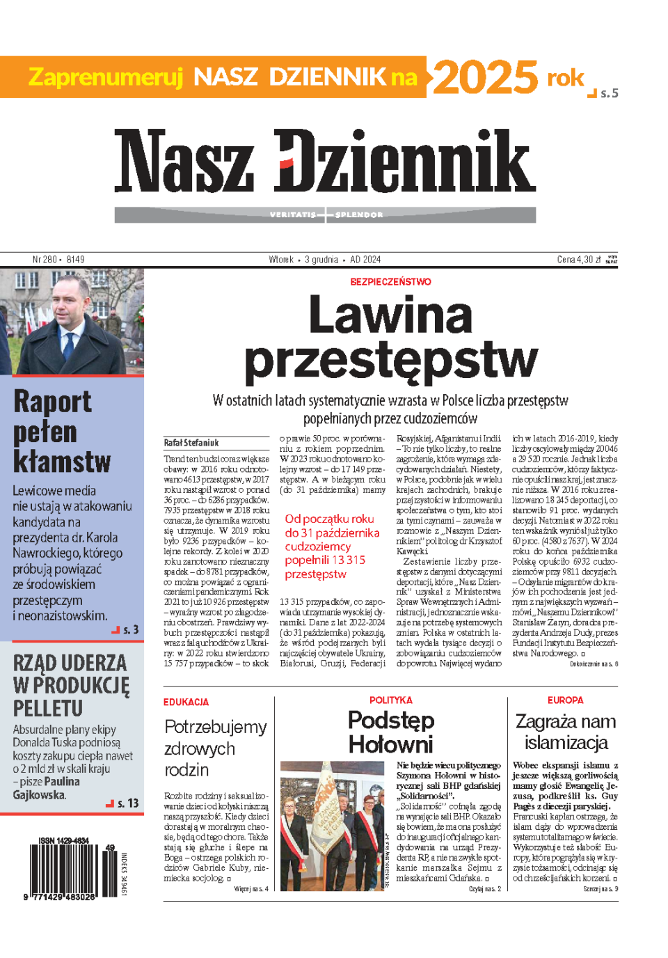 Nasz Dziennik z dnia 03.12.2024 wydanie PDF