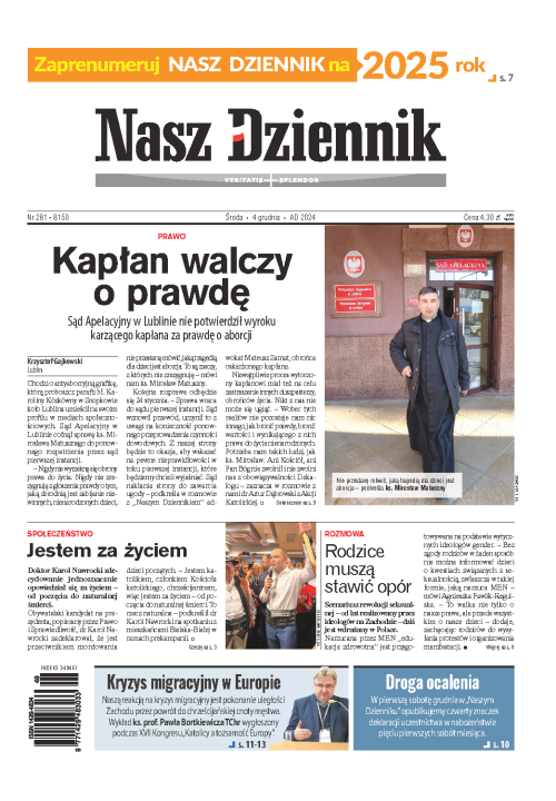 Nasz Dziennik z dnia 04.12.2024 wydanie PDF