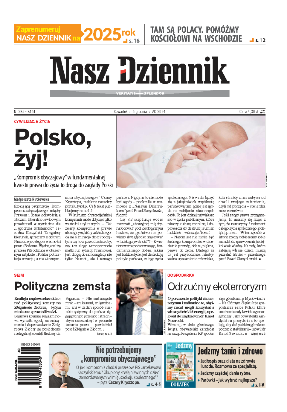 Nasz Dziennik z dnia 05.12.2024 wydanie PDF