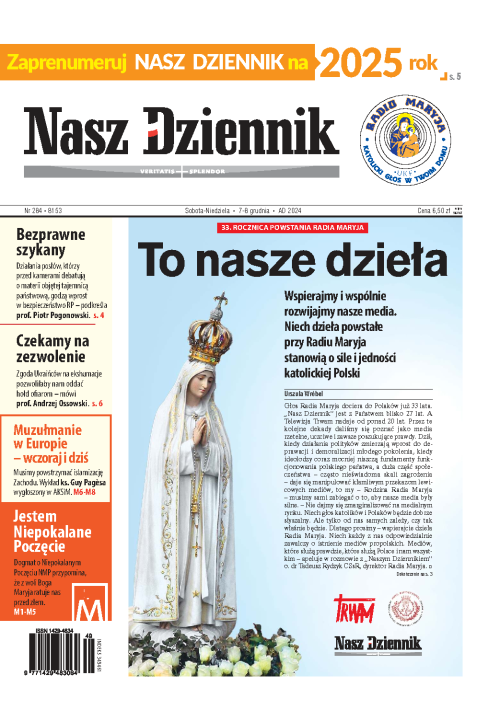 Nasz Dziennik z dnia 07.12.2024 wydanie PDF