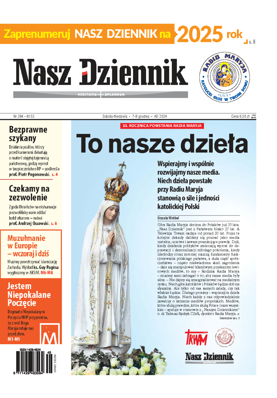 Nasz Dziennik z dnia 07.12.2024 wydanie PDF