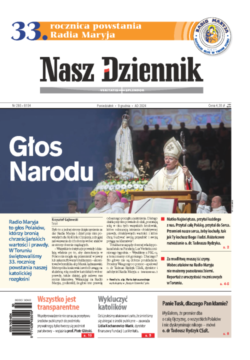 Nasz Dziennik z dnia 09.12.2024 wydanie PDF