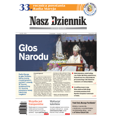 Nasz Dziennik z dnia 09.12.2024 wydanie PDF