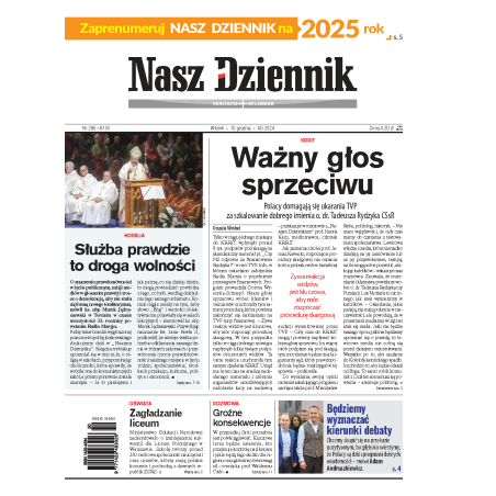Nasz Dziennik z dnia 10.12.2024 wydanie PDF