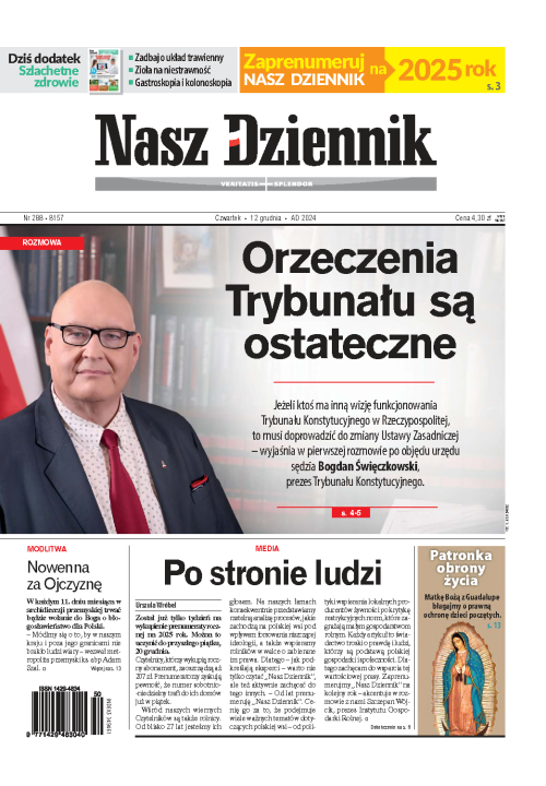 Nasz Dziennik z dnia 12.12.2024 wydanie PDF