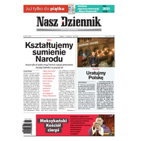 Nasz Dziennik z dnia 17.12.2024 wydanie PDF